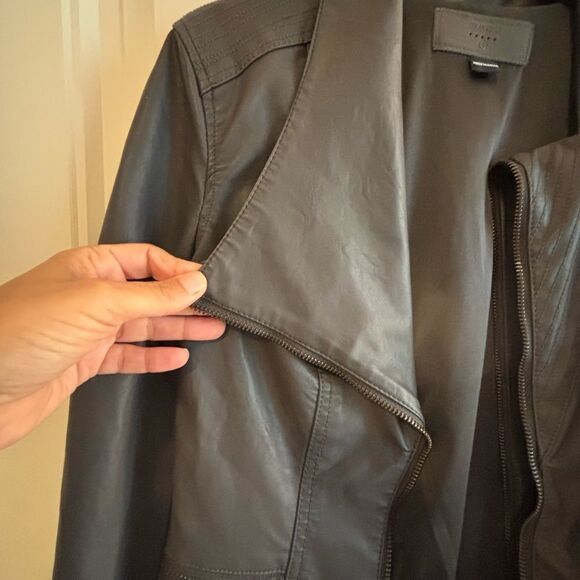 Blank NYC Charcoal Gray Vegan Leather Jacket - Picture 10 of 11